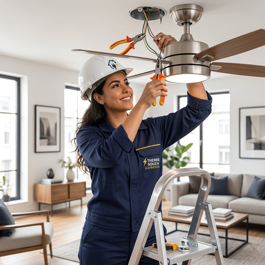 Instalação de ventiladores de teto